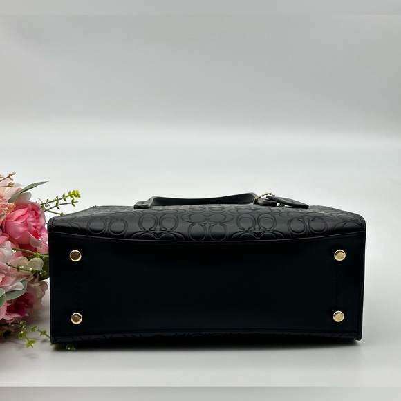 Coach Signature Leather Carryall Bag - Picture 8 of 15